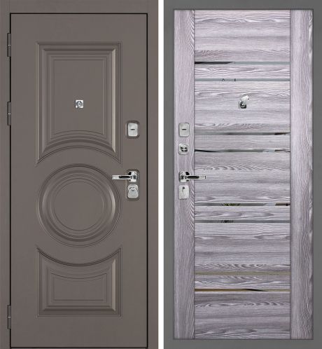 ДМ Плаза-177 муар серый, Kale252R/Kale257L(Коричнево-серый ФЛ-177/PSK-1 ривьера грей зерк.тонир)860Л