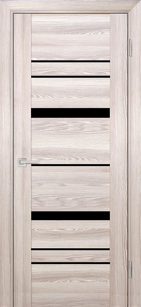 PSK-2 nanotex, ривьера крен-экрю 550*1900 стекло Черный лакобель