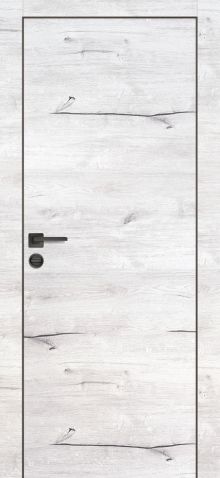 PX-1 PP дуб арктик, 550*1900 /врезка под петли и замок AGB/ черная кромка с 4-х сторон