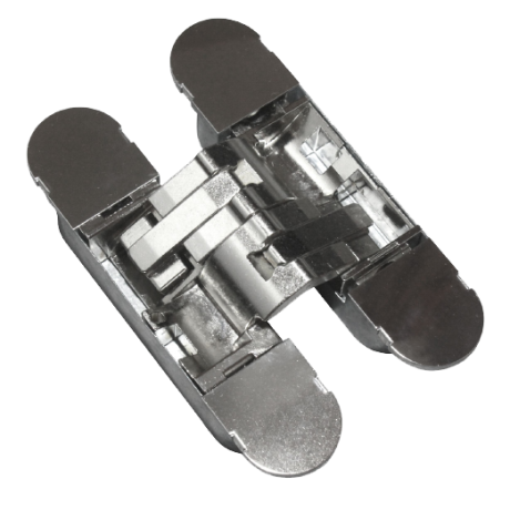 Петля скрытая без регулировки S-832 P.CHROME (материал композит, комплект накладок блестящий хром)
