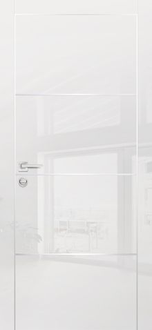 HGX-2 PET белый глянец, 800*2000 молдинг /врезка под петли и замок AGB/