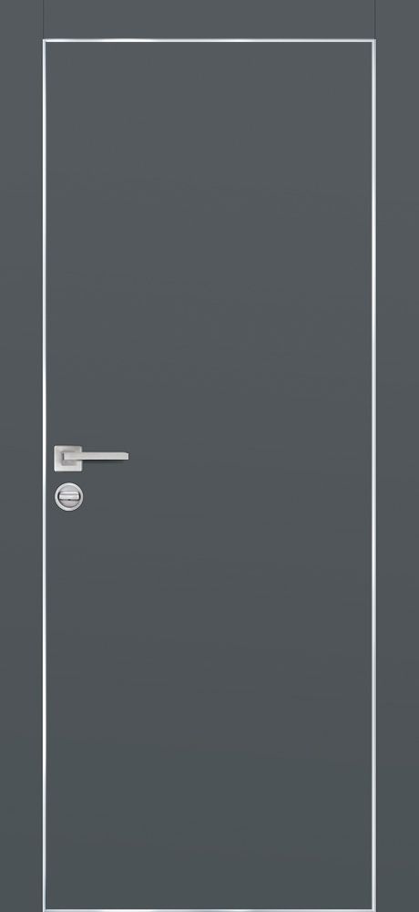 PX-1 PP графит,  900*2000 /врезка под петли и замок AGB/ кромка с 4-х ст.