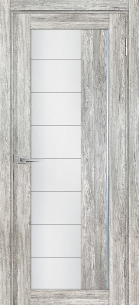 PSL-41  nanotex, сан-ремо серый 550*1900 стекло сатинат белый