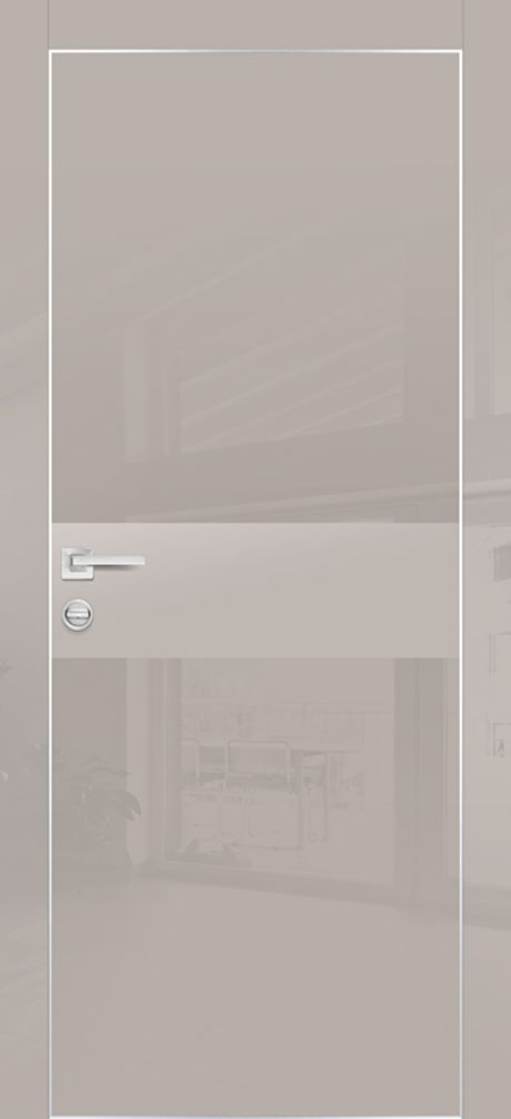 HGX-3 PET латте глянец, 550*1900 стекло латте мателак /врезка под петли и замок AGB/, 2отв.