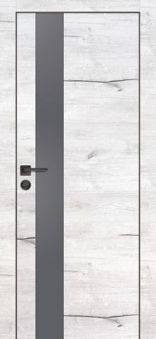 PX-10 PP дуб арктик, 550*1900 серый мателак /врезка под петли и замок AGB/ черная кромка с 4-х ст.