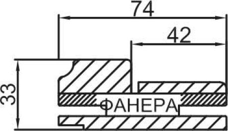 Коробка фигурная сендвич nanotex, ваниль 74*33*2070, телескоп с уплотнителем