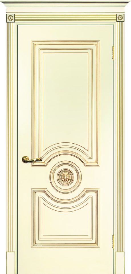 Smalta-18 ДГ 900*2000  Ral1013 Cлоновая кость,  патина золото /ИД/