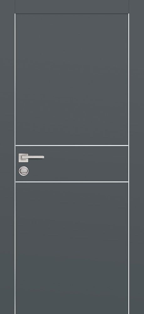 PX-15 PP графит, 600*2000 молдинг /врезка под петли и замок AGB