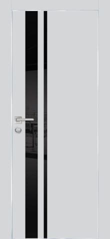 PX-16 PP агат, 700*2000 стекло черный лакобель /врезка под петли и замок AGB/ AL кромка с 4-х ст