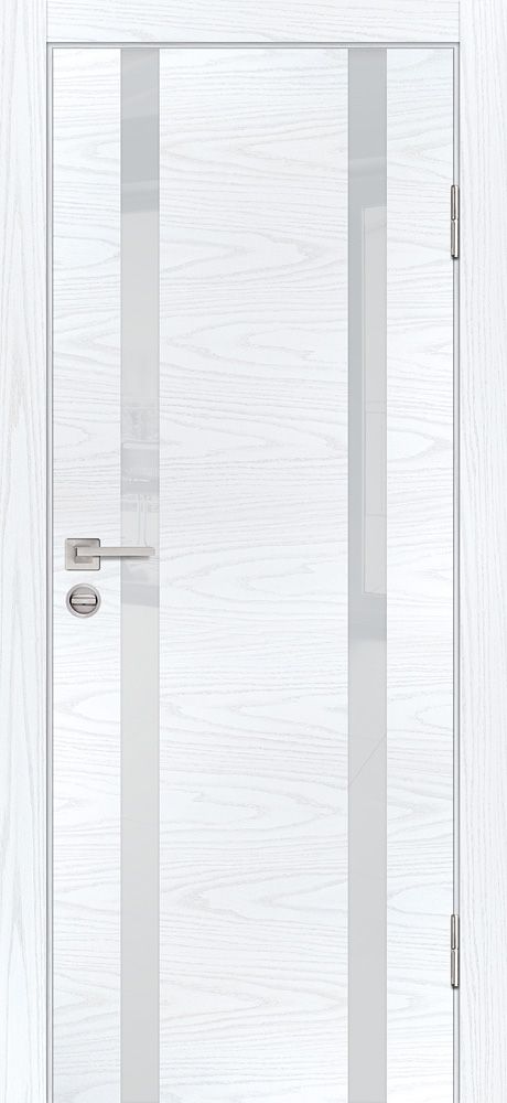 P-9 NEW PP дуб скай белый, 800*2000 стекло лунный лакобель