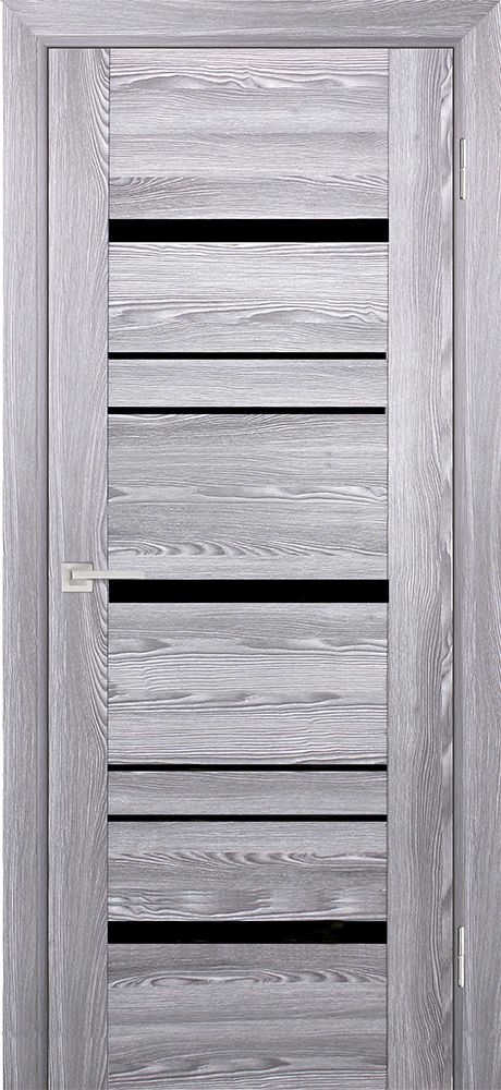 PSK-3 nanotex, ривьера грей 600*1900 стекло Черный лакобель