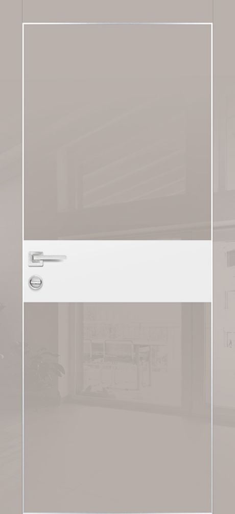 HGX-3 PET латте глянец, 550*1900 стекло белый мателак /врезка под петли и замок AGB/, 2отв.
