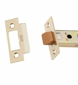 Защёлка межкомнатная BUSSARE L6-45 PLAST GOLD (золото блестящее, пластиковый язычок)
