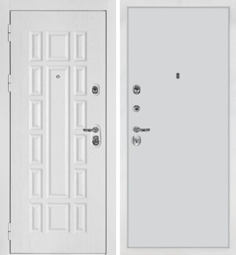 ДМ Квадро-124 бел.шагрень,Kale/Border(Белый дуб факт.ФЛ-124/гладкая, PP агат) 980ПР