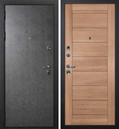 ДМ П-2/1 черный муар, Kale (ФП гладкая штукатурка графит/ТЕХНО-708 nanotex миндаль) 960 Л