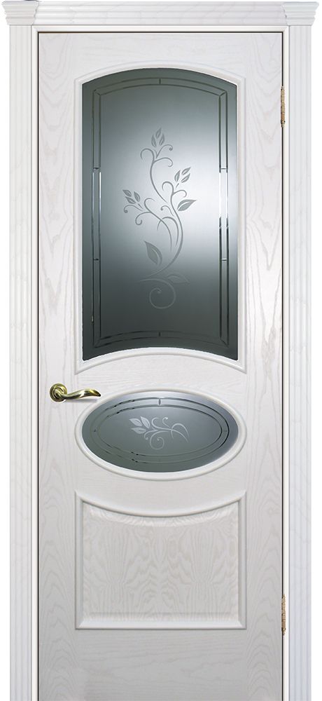 Фрейм 04 Ясень айсберг, ст.худож.матирование Рим белое 700*2000
