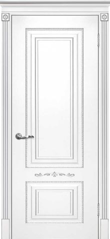 Smalta-04 ДГ 800*2000  Ral9003 Белый, патина серебро /ИД/
