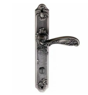 Ручка FLOR BL. SILVER (OL) (на планке с завёрткой, чернёное серебро)