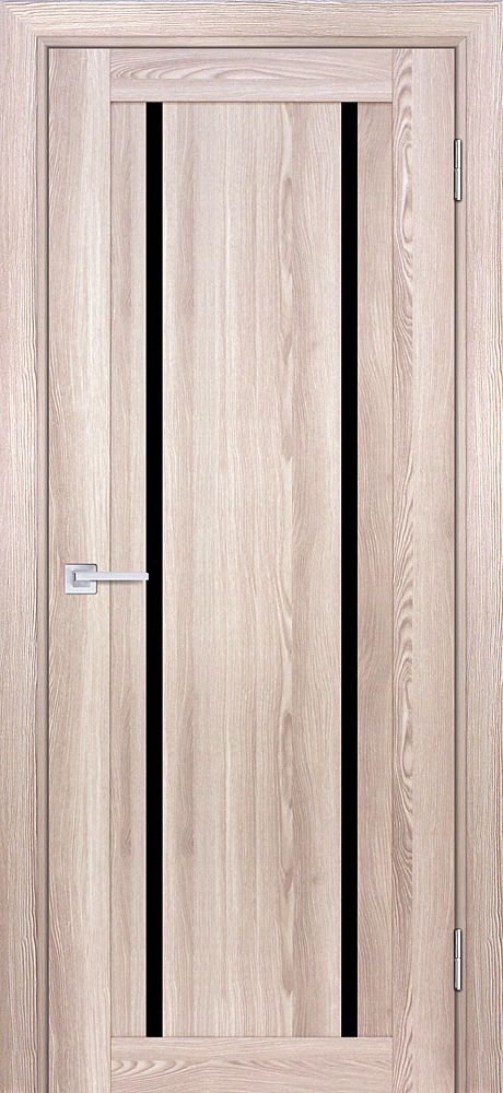PSK-9 nanotex, ривьера крен-экрю ДП2000х700 стекло черный лакобель