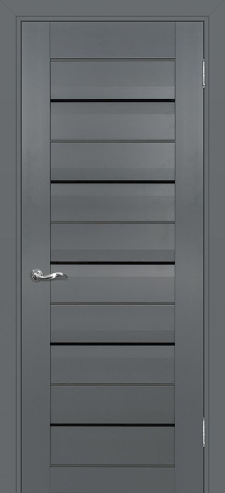 PSC-48 PP, графит 600*2000 стекло черный лакобель,глянцевый молдинг