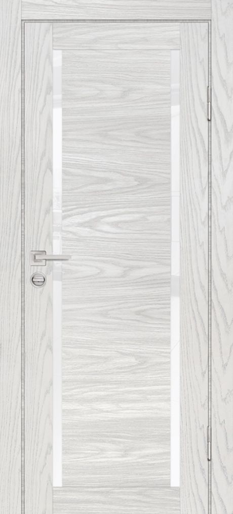 PSM-9 PP дуб скай бежевый, 900*2000 стекло белоснежный лакобель