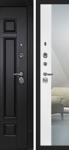ДМ Гера-2 шагрень черн. замки Kale (Венге ФЛ-2507 /Оптима Макси,белый матовый,зеркало ) 960 Л 