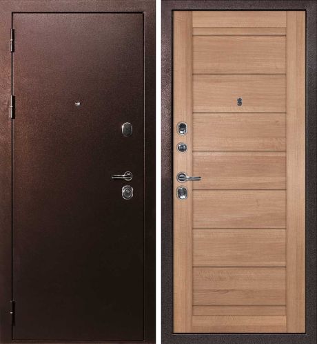 ДМ С-3 антик медь, замки Гардиан (металл гладкий/ ТЕХНО-708 nanotex миндаль) 860 ПР