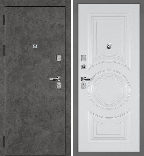 ДМ Урбан-127 муар серый, Kale 252R/Border (Бетон темный ФЛ-127/PR-177 Белый ) 880 Л