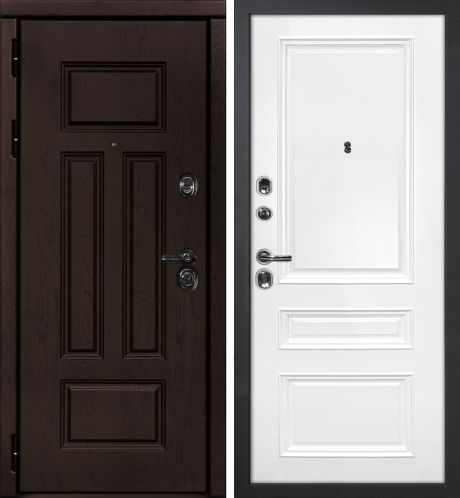 ДМ Э-2 шагрень черный, Cisa Blokator /Kale (ФП-6 дуб крафт./Smalta-06 эмаль Ral9003 Белый) 960 ПР