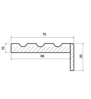 Наличник каннелюр эмаль Ral1013 слоновая кость патина золото 70х10х2450, телескоп /ИД/