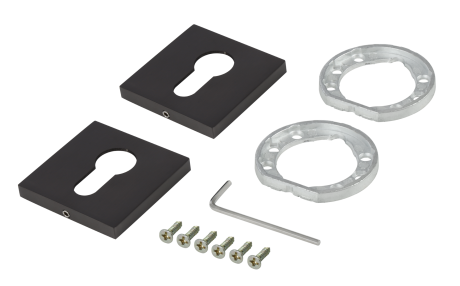 Накладка на ключевой цилиндр ADDEN BAU SC SQ-001 GRAPHITE (цвет ГРАФИТ)