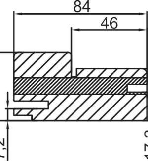 Коробка прямая сендвич РХ, дуб грей патина 81*42*2150, телескоп с упл./комп 2,5шт/