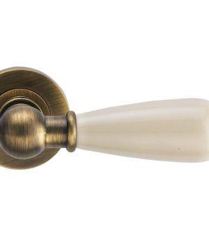 Ручка REDONDO ANT.COFFEE (на круглой розетке, керамика слоновая кость, кофе)