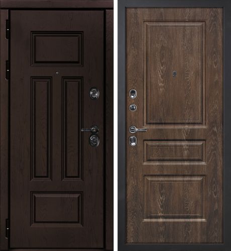 ДМ Э-2 шагрень черный, Cisa Blokator/Kale (ФП-6 дуб крафт./Версаль-2 шале PVC дуб корица) 860 Л