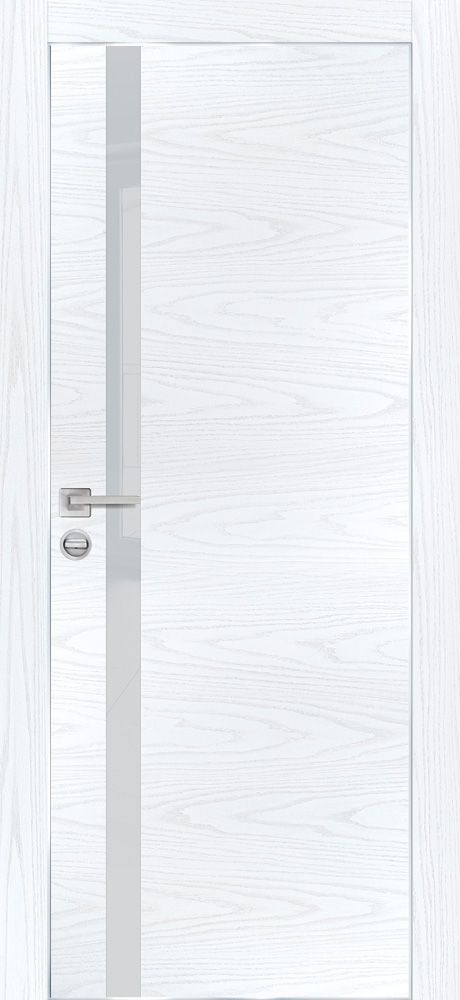 PX-8 PP дуб скай белый, 800*2000 лунный лакобель /врезка под петли и замок AGB / Al кромка с 4-х ст.