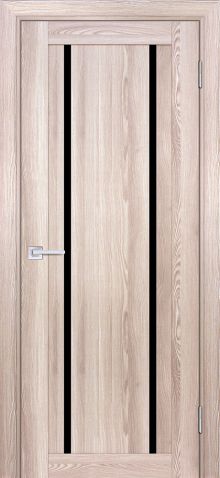 PSK-9 nanotex, ривьера крен-экрю ДП1900х600 стекло черный лакобель