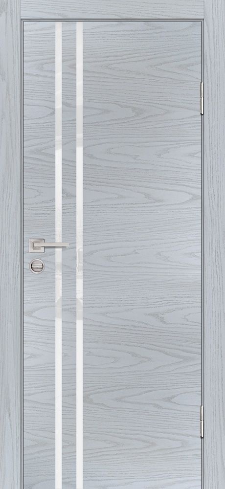 P-11 NEW PP дуб скай серый, 600*2000 стекло белоснежный лакобель