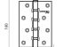 Петля универсальная с четырьмя подшипниками ADDEN BAU. 100X70X2.5 4BB SATIN NICKEL (цвет НИКЕЛЬ)