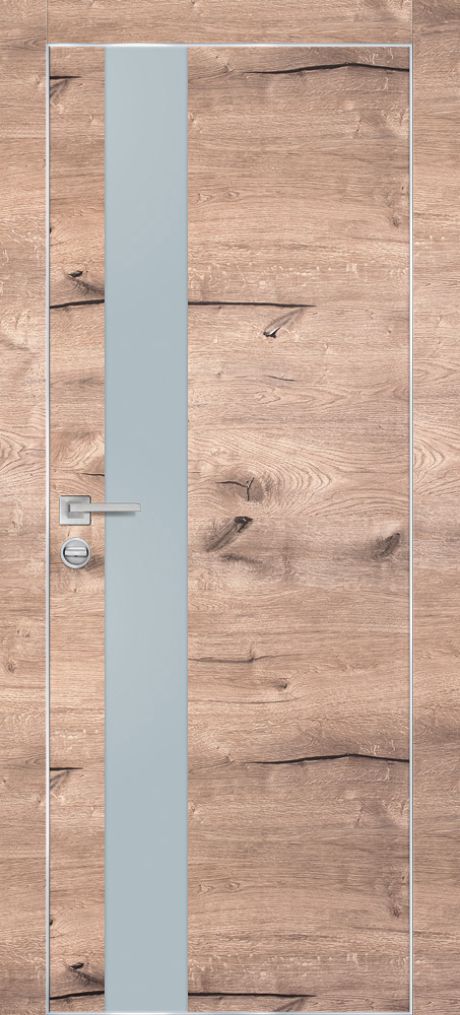 PX-10 PP дуб пацифик, 800*2000 лунный мателак /врезка под петли и замок AGB/ Al-кромка с 4-х ст